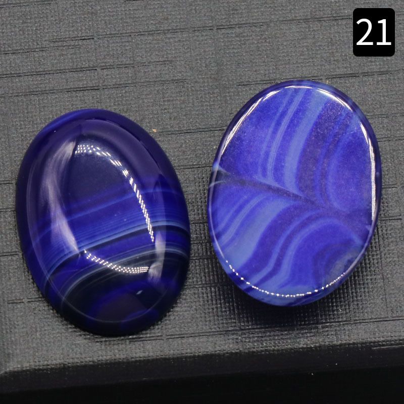 1229-18 × 25 Superfície do anel em forma de ovo Cristal natural único arco geométrico DIY jóias incrustadas com acessórios de pedra solta