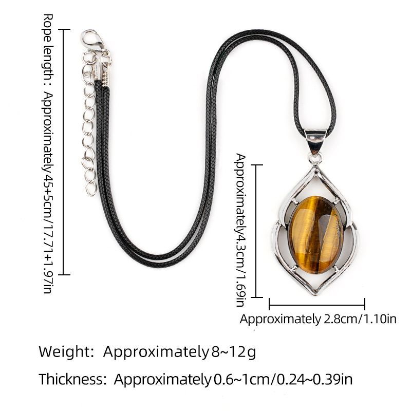 Cabeça de pedra semi-preciosa de cristal natural incrustada pingente de concha de ágata ametista olho de tigre DIY colar acessórios de jóias