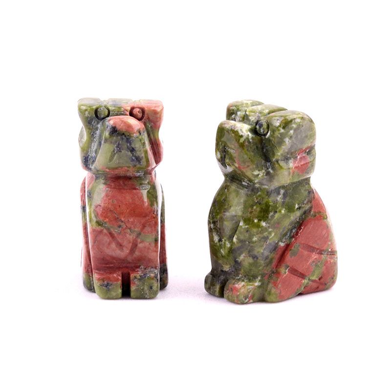 1606 a 1in filhote de cachorro ágata cristal pedra mini escultura animal pequeno pedra semi-preciosa artesanato cão pequeno ornamento