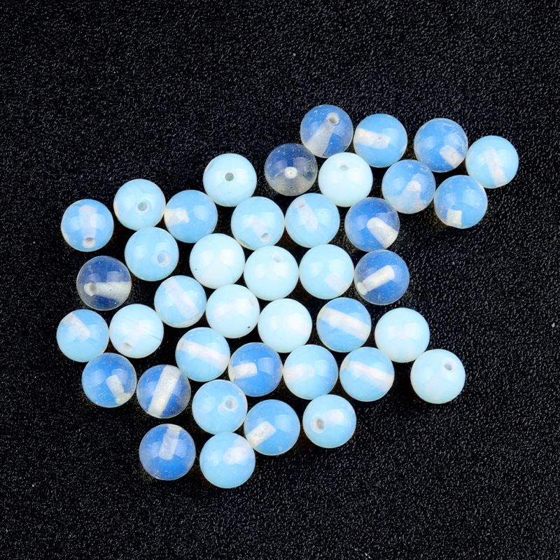 Contas de meio orifício de 1600-8mm, contas redondas de meio orifício de ágata de cristal natural, contas soltas Brincos de viga DIY acessórios de incrustação