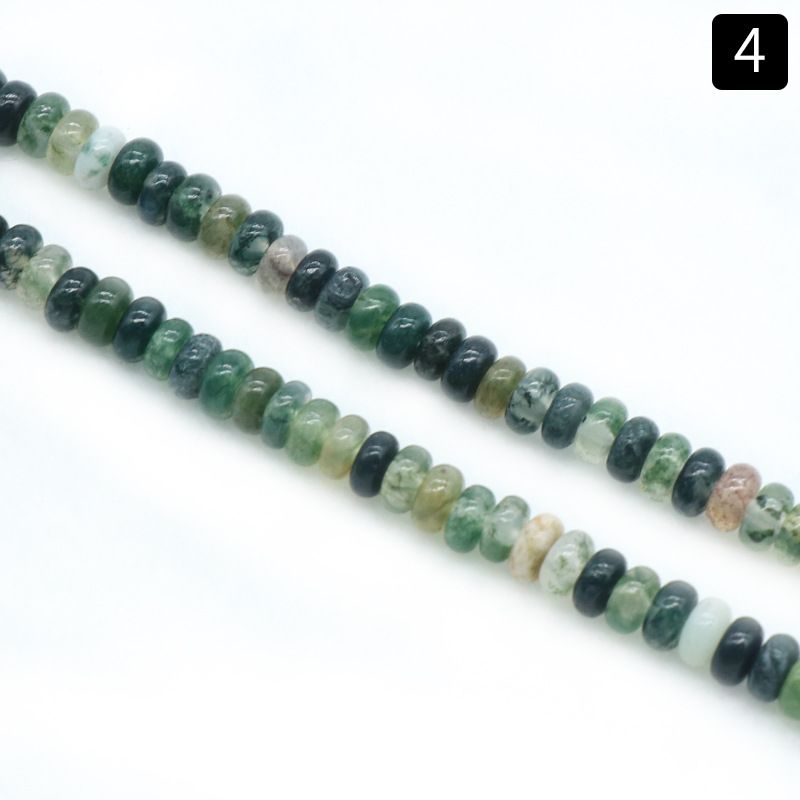 1113-Pedra semipreciosa de ágata de cristal natural 2X4mm ábaco frisado DIY pulseira colar brincos material de jóias