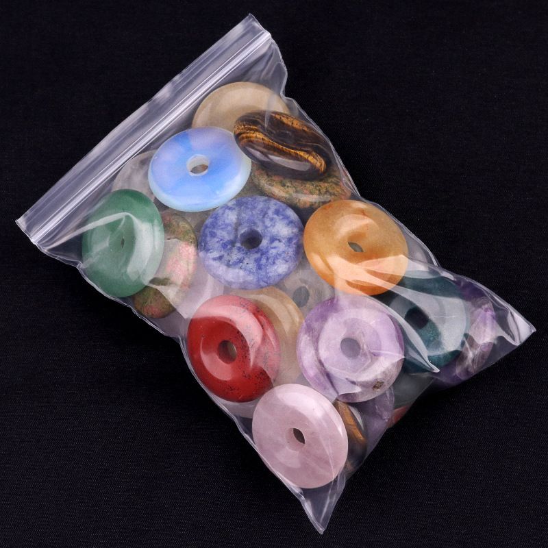 2187-30 buraco 6mm cristal ágata pedra fivela de segurança olho de tigre pedra pingente nostálgico DIY colar pingente acessórios