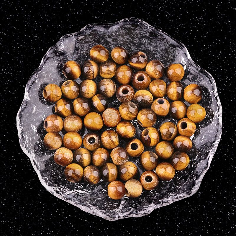 309-Grânulos Macroporosos Cristal Natural Ágata Jade Pedra Macroporosa Grânulos Soltos 8mm Buraco 3mmdiy Tecelagem Acessórios