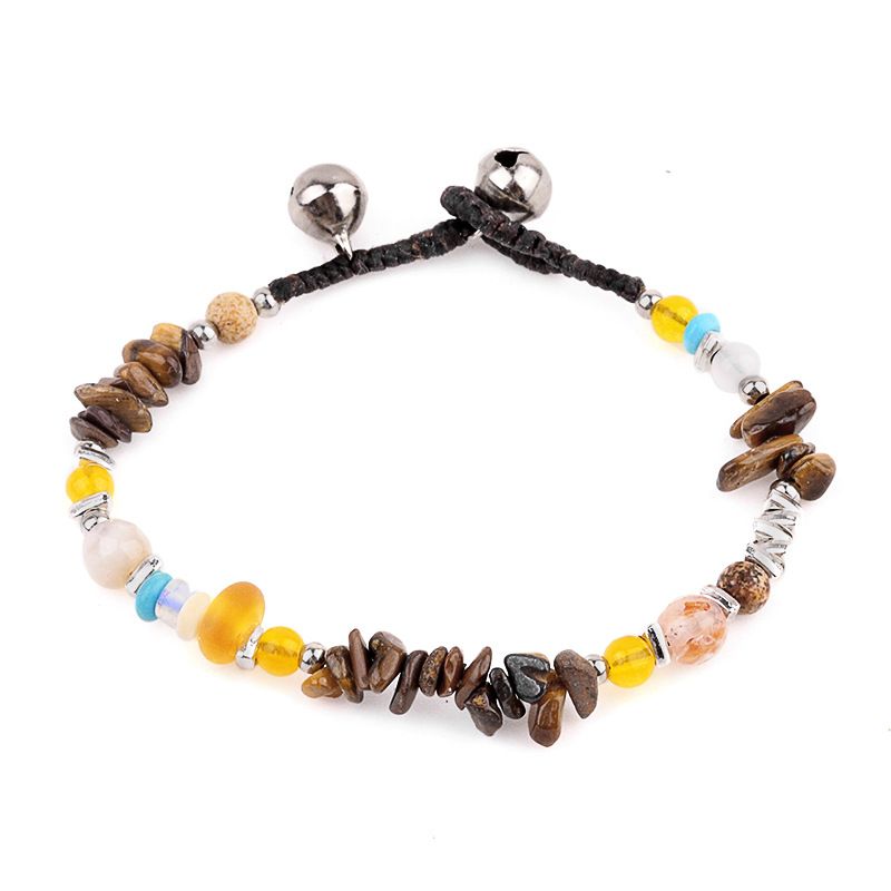 2050-Moda europeia e americana pulseira de cristal natural de pedra semipreciosa tendência nicho design pulseira de cascalho