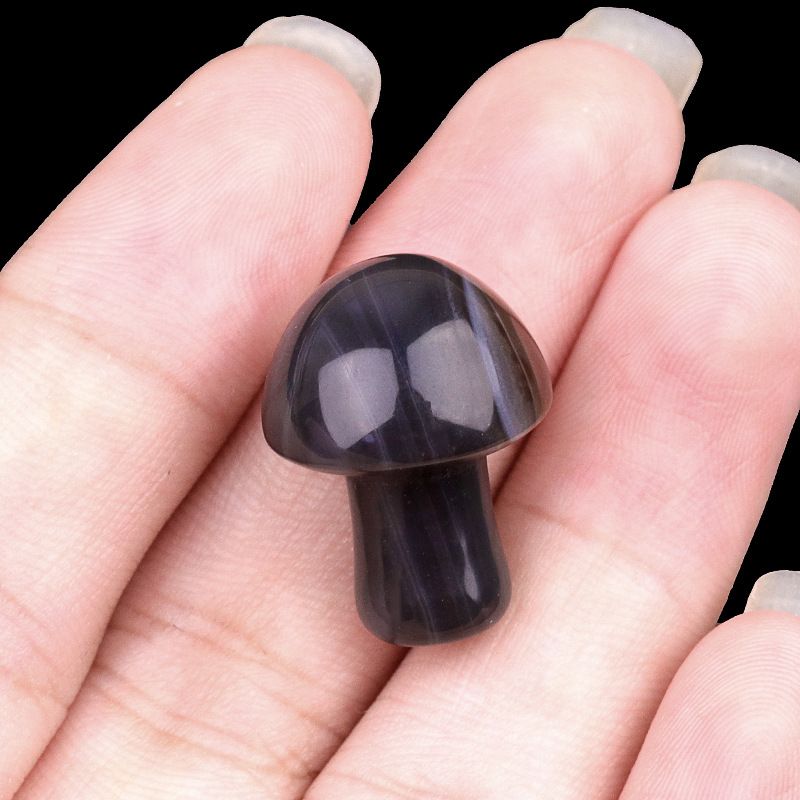 883-Amethyst agate stone mini 2cm pequeno cogumelo DIY micro paisagem Mori paisagismo jardim flor vaso decoração