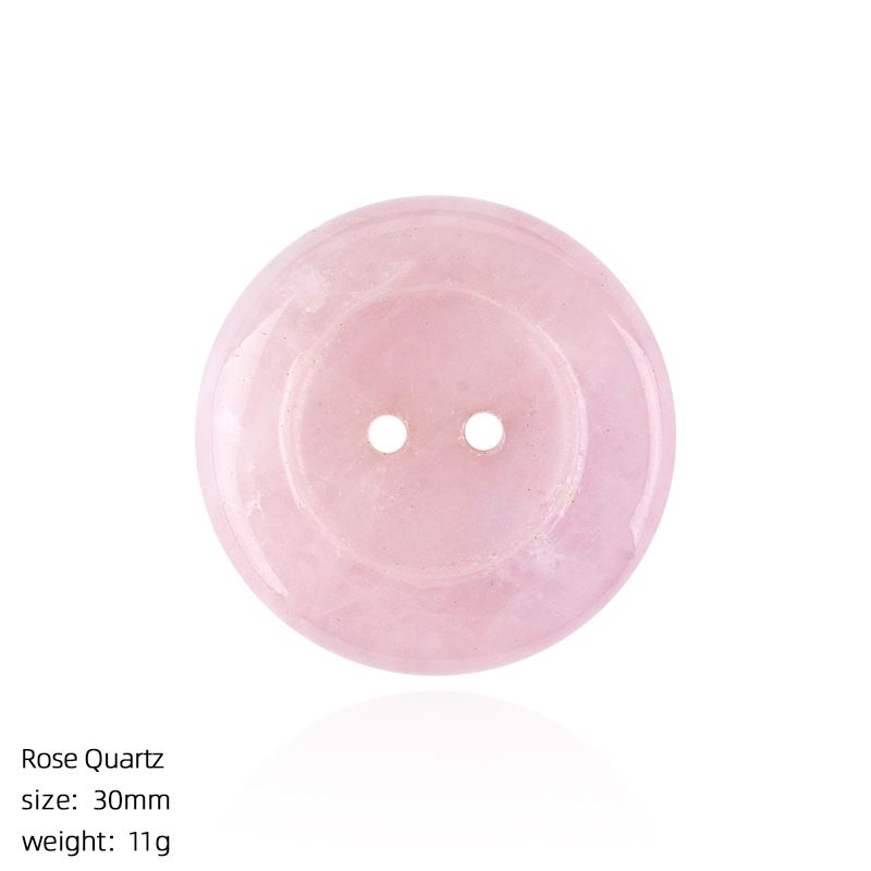 Botões de pedra natural de 30Mm simples versátil DIY suéter bolsas acessórios de roupas botões redondos de cristal natural