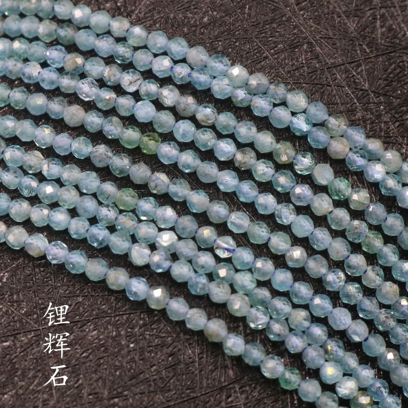 260-Agate cristal de pedra preciosa 2mm corte contas redondas turmalina romã água-marinha contas soltas DIY chapelaria gancho de cabelo borla