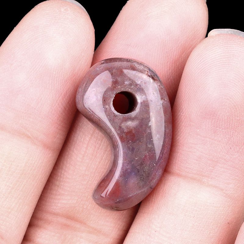 175-Cristal ágata yin e yang gancho jade pingente grande tengu Inuyasha animação pulseira periférica colar acessórios