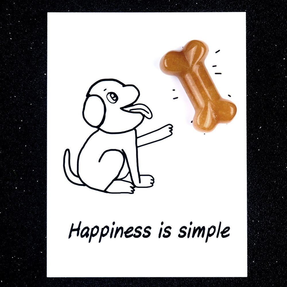1803-Card Series Natural Crystal Agate 35mm Dog Bone Creative Fun Card Descrição do Produto: