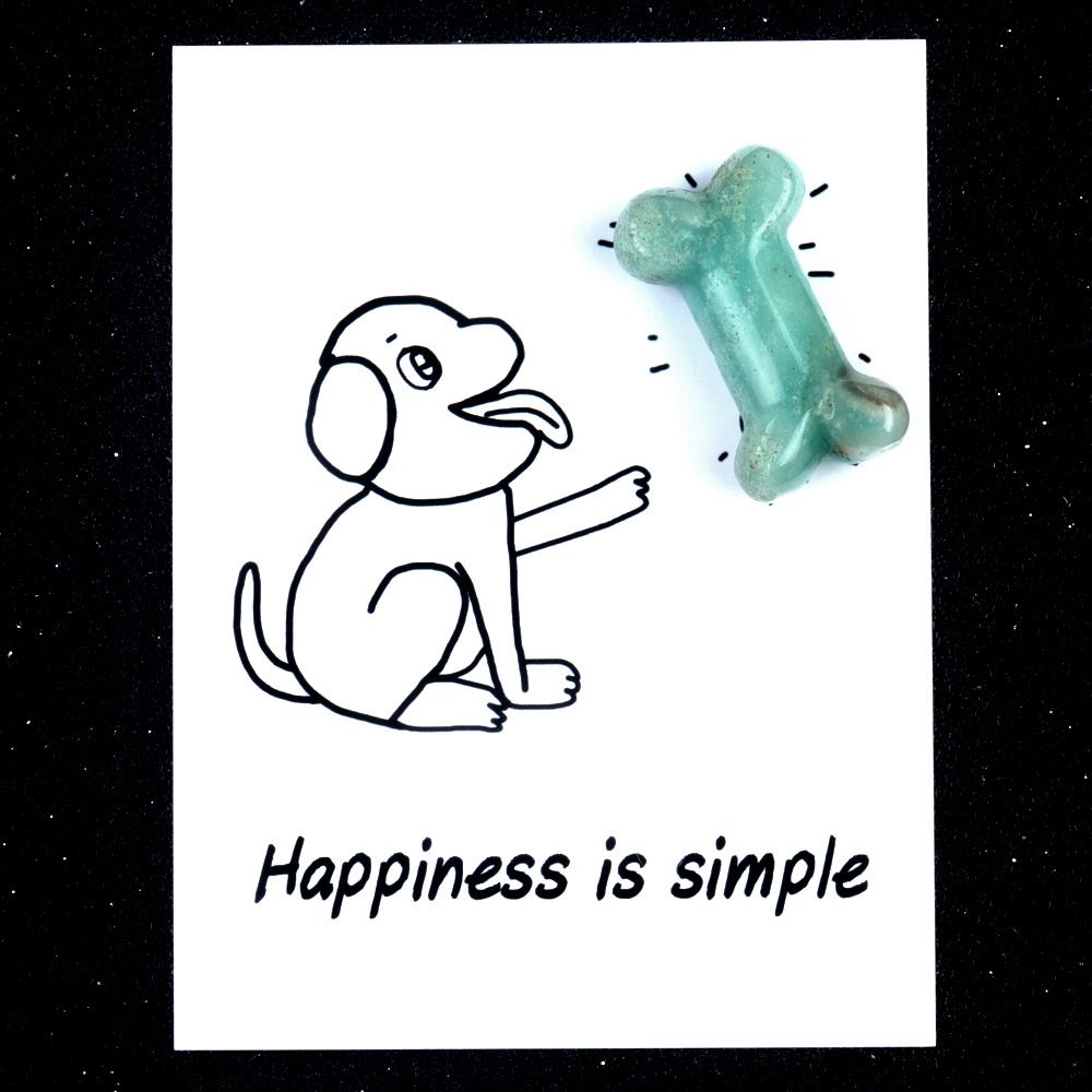1803-Card Series Natural Crystal Agate 35mm Dog Bone Creative Fun Card Descrição do Produto:
