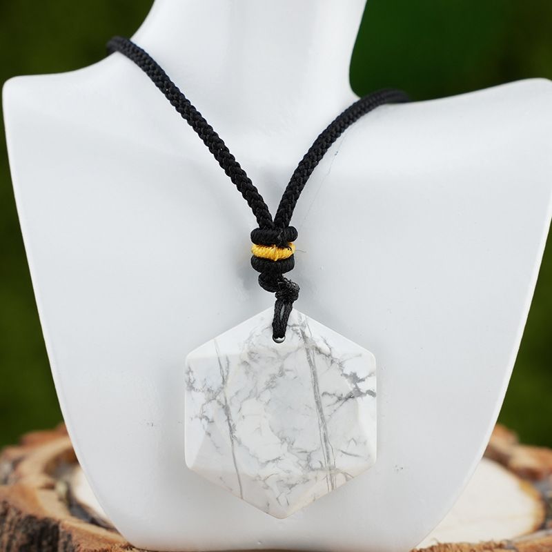 Pingente de hexagrama de cristal natural, pedra olho de tigre ametista, colar de pedra semipreciosa de cristal branco, pingente de joias.