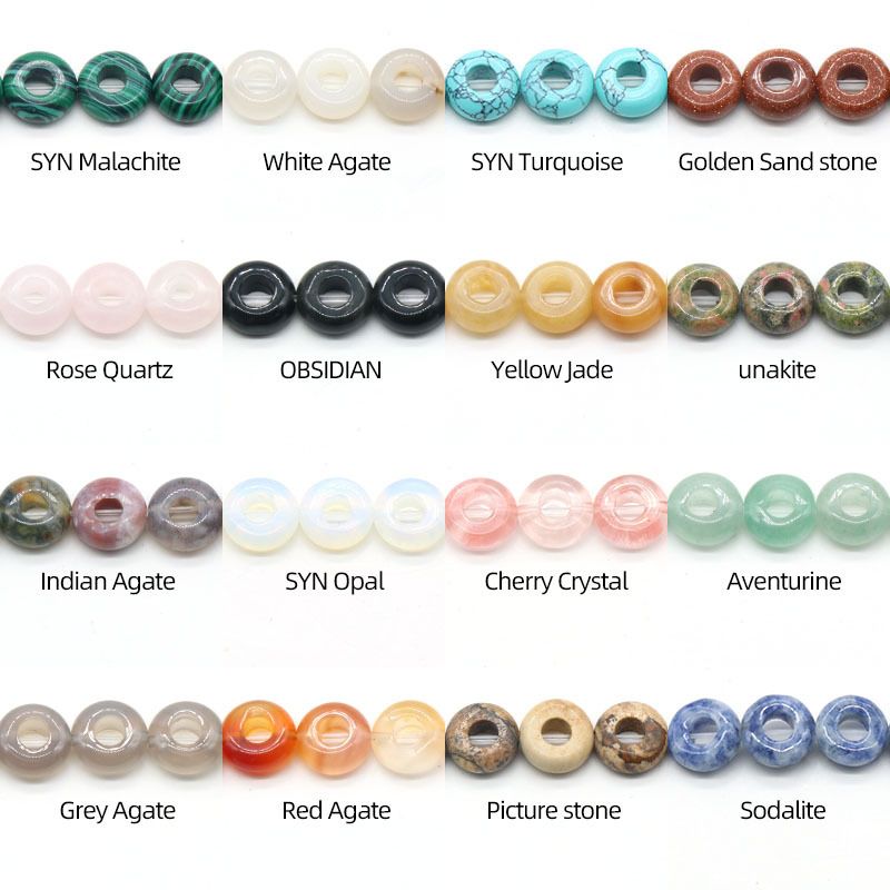 1368-Ágata de cristal natural pedra semi-preciosa 5 * 10mm buraco 4mm ábaco contas soltas contas DIY acessórios de jóias material