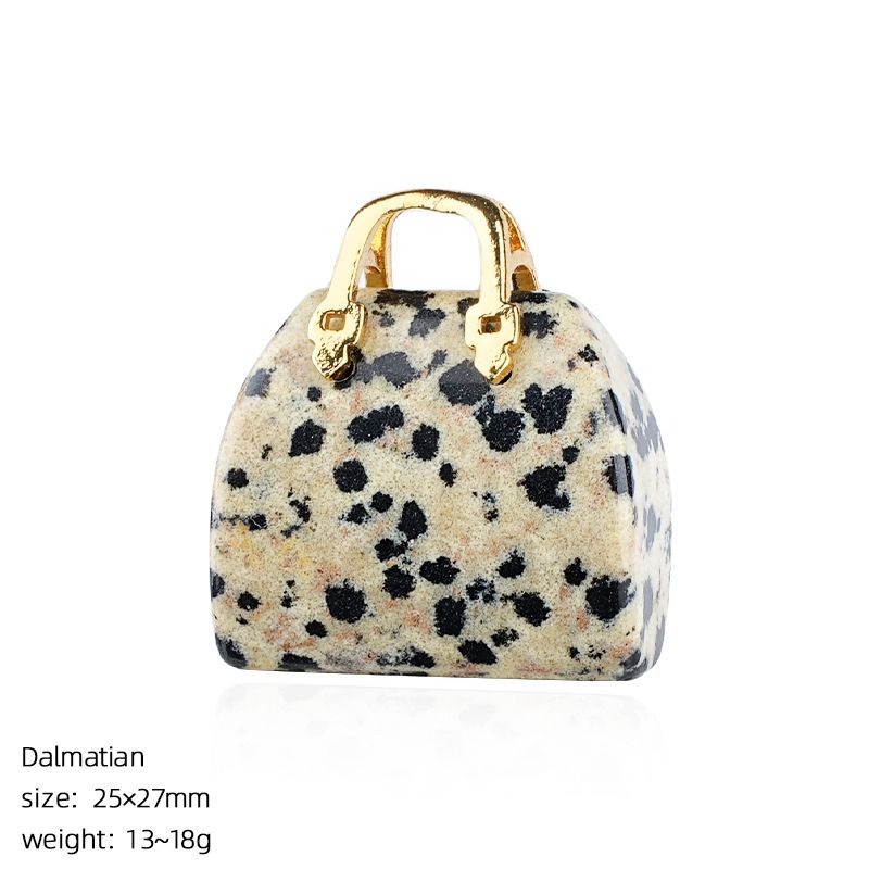 Pingente de saco de ágata de jade natural transfronteiriço paisagismo criativo colar DIY gravura cristal mini bolsa ornamento