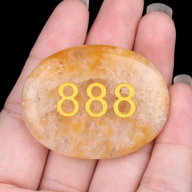 2196-35 × 45mm pedra de cristal natural ágata escultura anjo digital pedra de palma para brincar com ornamentos decorativos