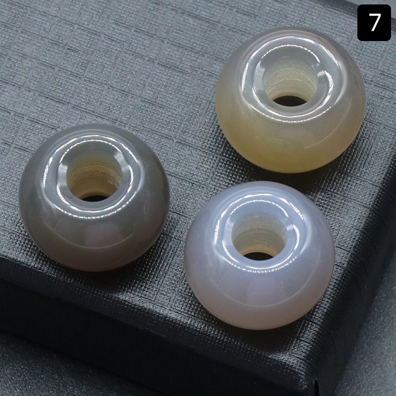 1331-12X18 _ grande furo ábaco 6mm grande furo de cristal natural ágata grande furo contas DIY corda trançada material de corda de mão