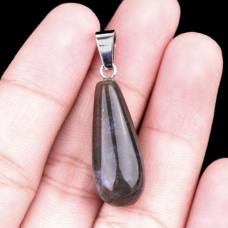 1462-25Mm pingente longo de gota de água, pedra semi-preciosa natural pingente longo de gota de água brincos DIY colar acessórios de jóias