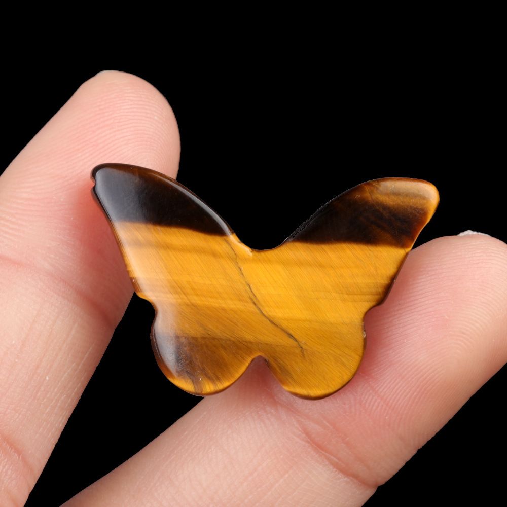 1772-20X30mm pedra ágata de cristal natural pedra áspera polida e gravada borboleta mesa ornamento decorativo