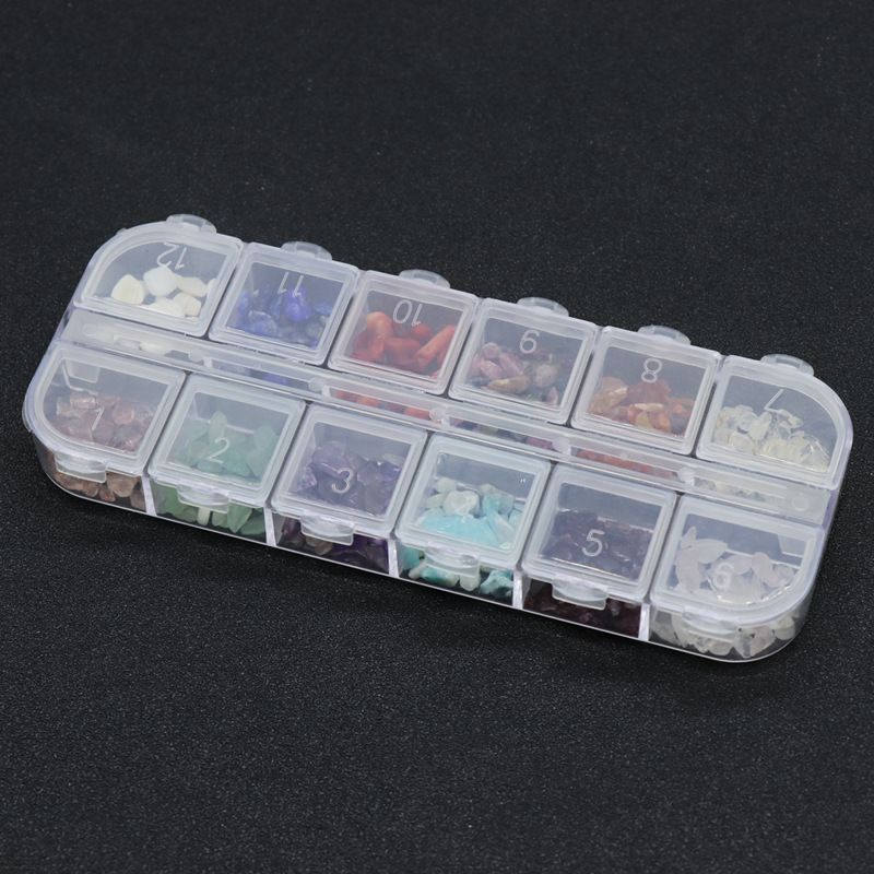Cristal ágata pedra preciosa cascalho 12 tipos de citrino ametista ágata jade cascalho DIY lantejoulas de unhas japonesas