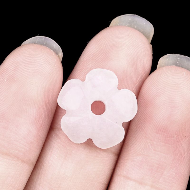 2057-Ágata de ametista natural 14mm flor de ameixa contas soltas DIY pulseira de flor frisada colar acessórios