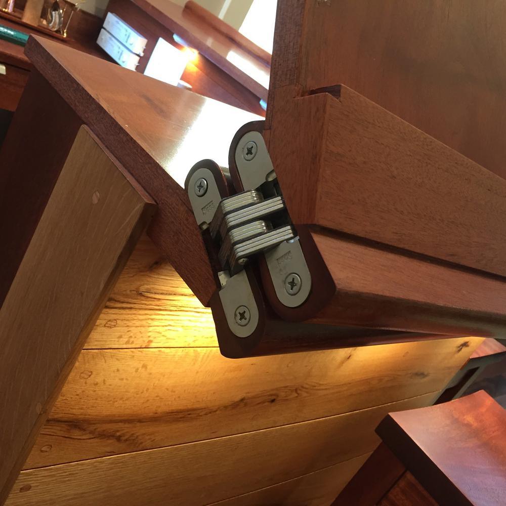1/2 in. 2-3/8 in. Satin Chrome Invisible Hinge