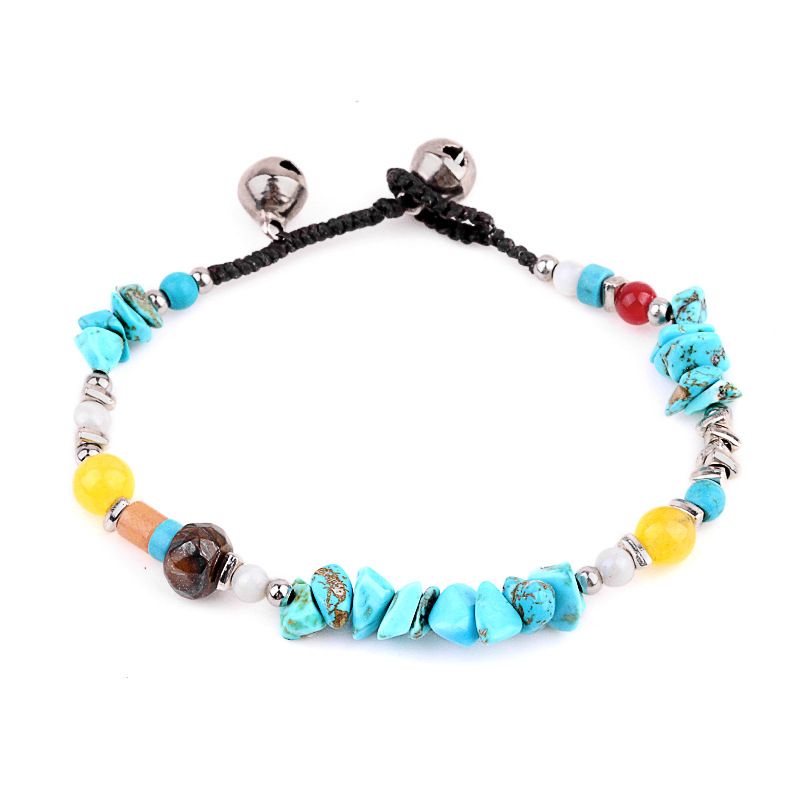 2050-Moda europeia e americana pulseira de cristal natural de pedra semipreciosa tendência nicho design pulseira de cascalho