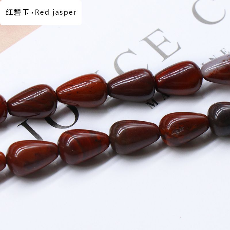 861-Pedra semipreciosa de ágata de cristal natural 8X12mm gota de água frisada DIY pulseira colar brincos material de jóias
