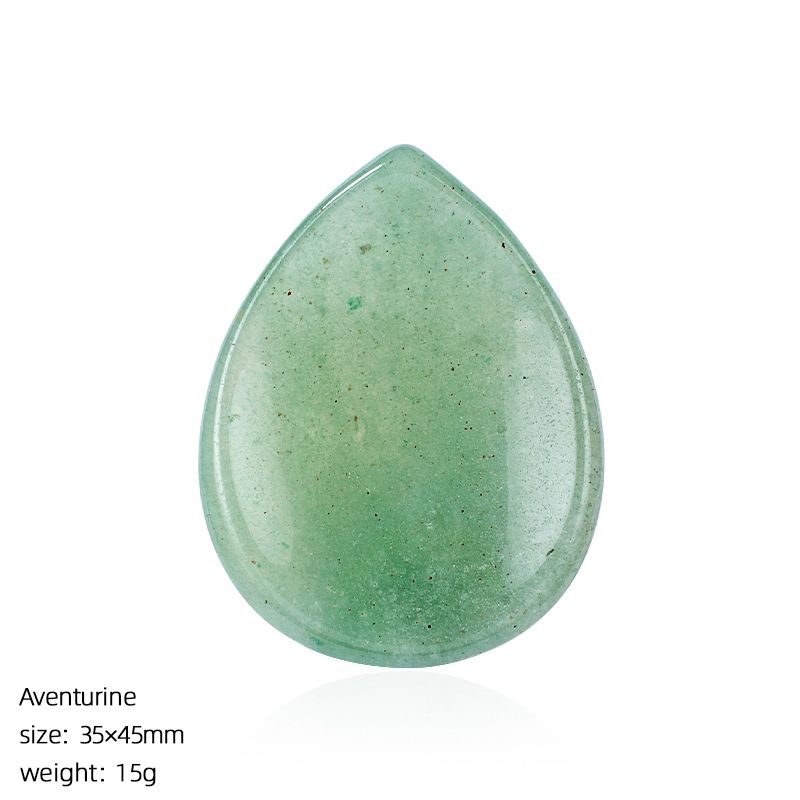 Pedra natural do polegar Massagem de descompressão europeia e americana escultura em pedra de palma com sulco de ágata em forma de gota de água esqueça a pedra da preocupação