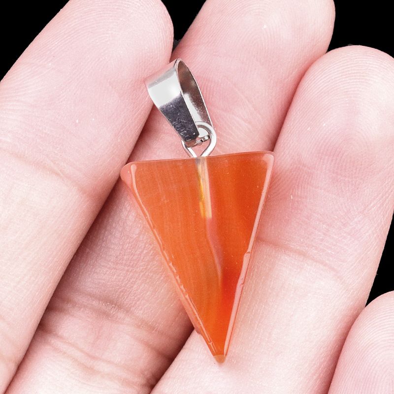 1455-20Mm Pingente Triângulo, Cristal Natural Pingente Triângulo de Pedra Semi-Preciosa Brincos DIY Colar Acessórios