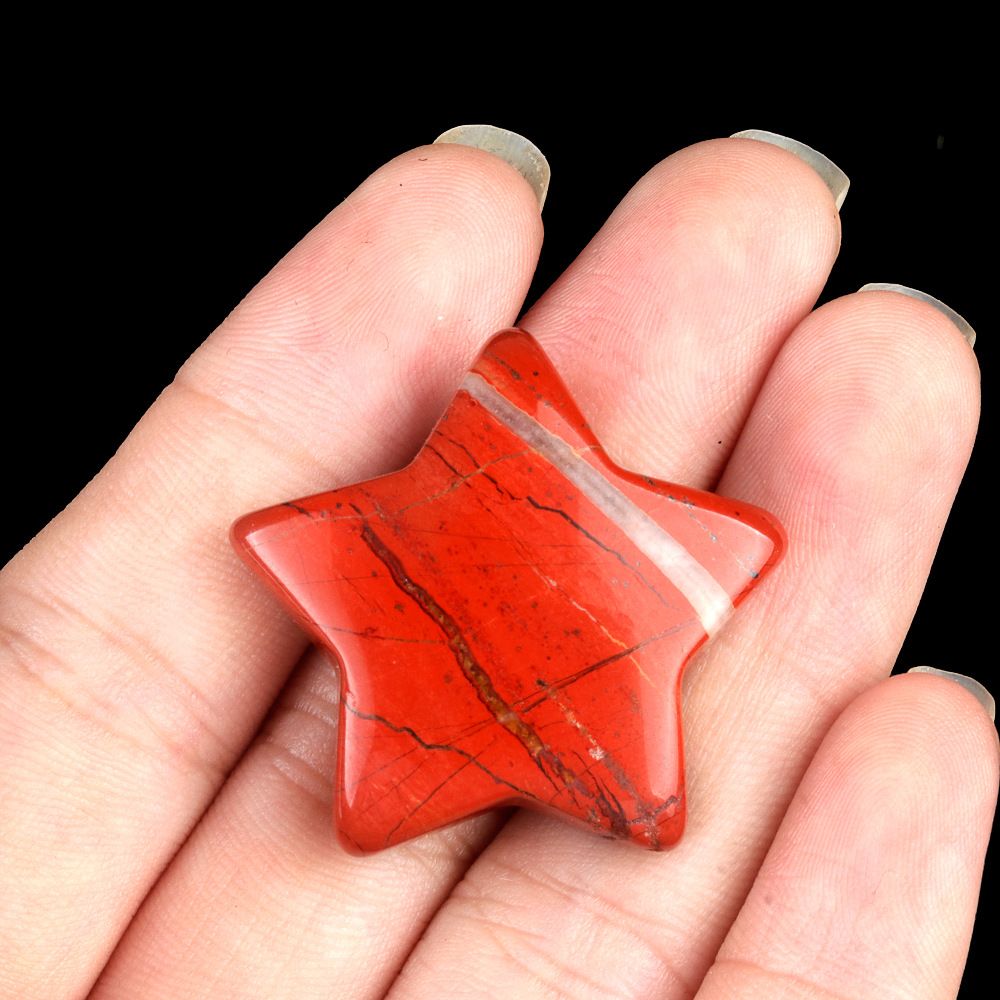 1433-30Mm pentagrama de cristal natural ágata estrela de pedra lua DIY estrela não porosa acessórios material
