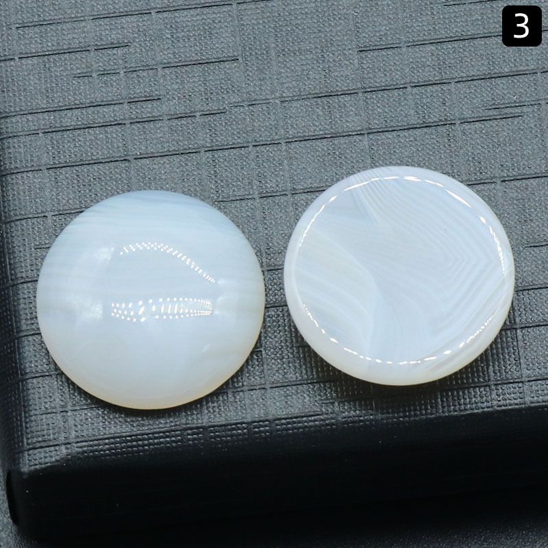 Superfície de anel redondo 1250-18Mm de cristal natural de superfície única curva redonda geométrica DIY jóias incrustadas com acessórios de pedra solta