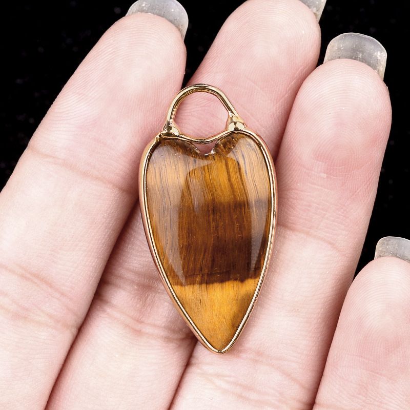 2070-17X28mm ametista amor bainha pingente olho de tigre pingente de pedra brincos DIY colar pingente acessórios