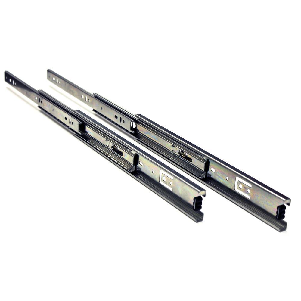 14 in. Side Mount Full Extension Ball Bearing Drawer Slide with Installation Screws (1-Pair)