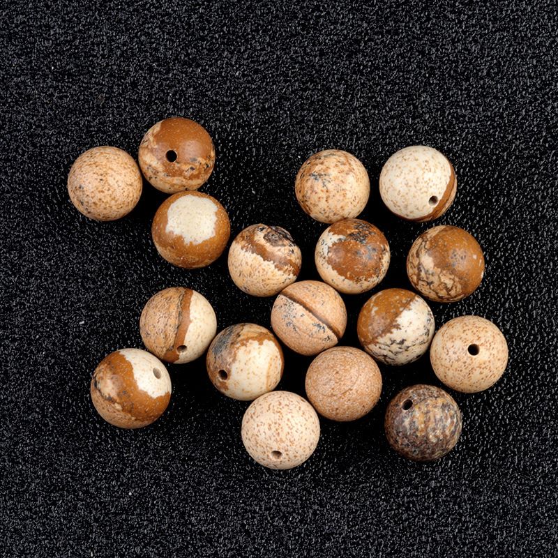 Contas de meio orifício de 1600-8mm, contas redondas de meio orifício de ágata de cristal natural, contas soltas Brincos de viga DIY acessórios de incrustação