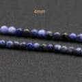 199-Sodalite sodalite contas redondas padrão azul contas soltas DIY pulseira de contas colar acessórios de jóias trabalho em andamento