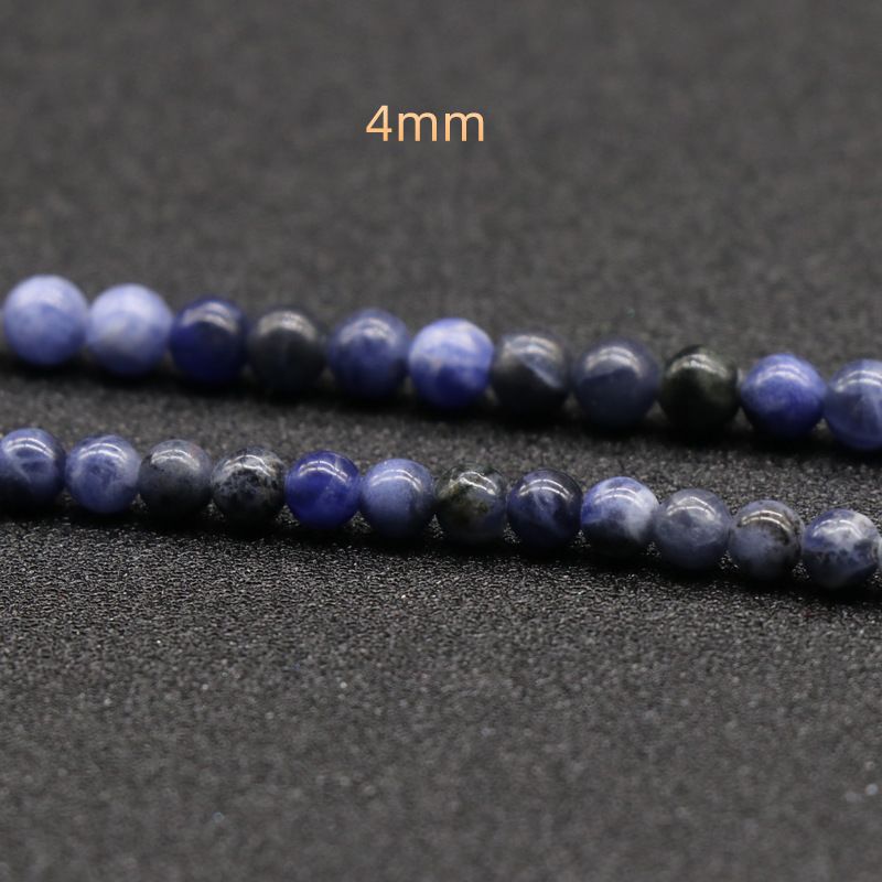 199-Sodalite sodalite contas redondas padrão azul contas soltas DIY pulseira de contas colar acessórios de jóias trabalho em andamento