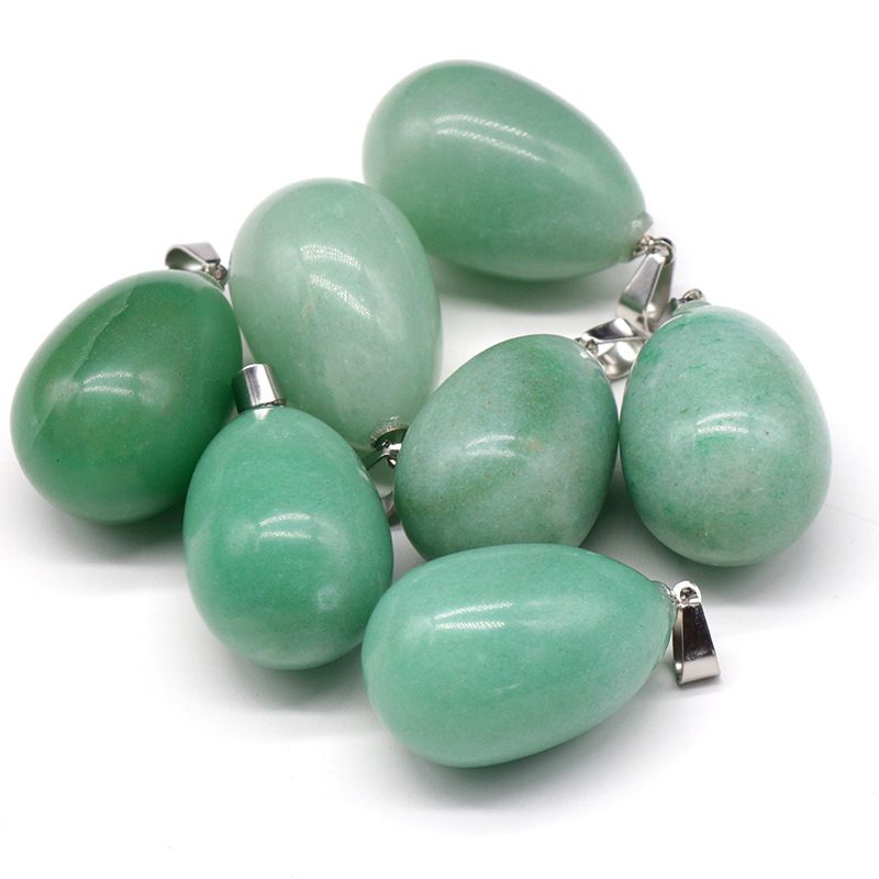 1579-30Mm pingente de ovo, ágata de cristal natural pingente de ovo de pássaro de pedra semipreciosa trabalho em andamento decoração colar DIY