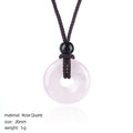 Colar de fivela de segurança de ágata de cristal 20Mm Nova pedra natural chinesa gravada em volta de ágata pingente de fivela de segurança nostálgica