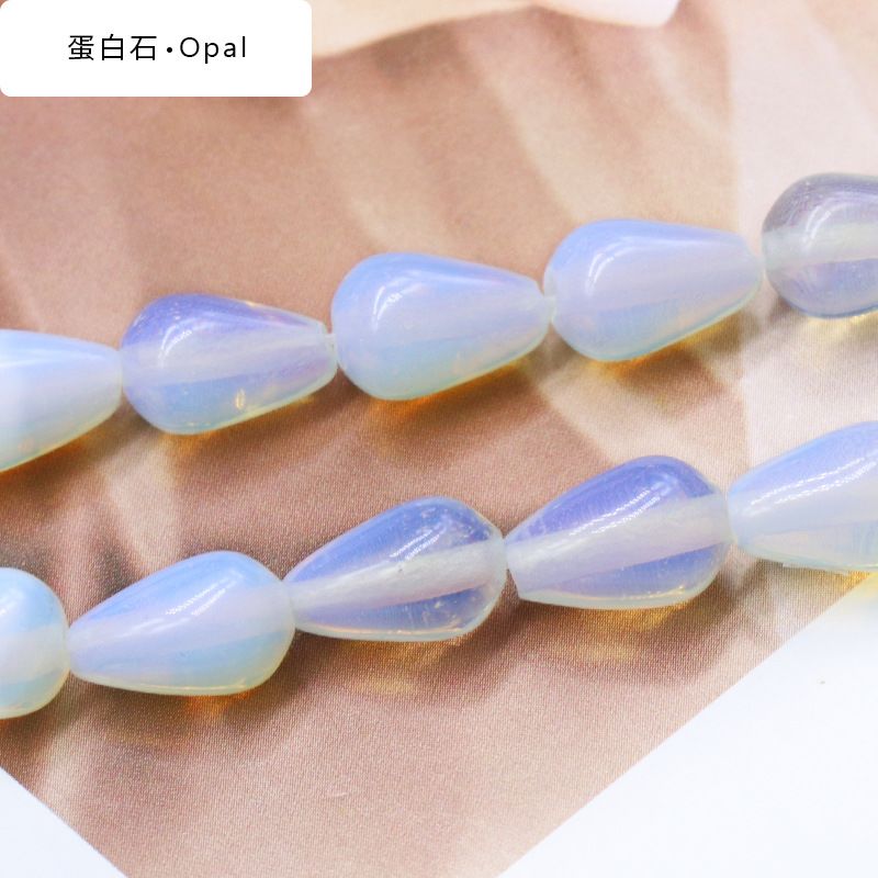 861-Pedra semipreciosa de ágata de cristal natural 8X12mm gota de água frisada DIY pulseira colar brincos material de jóias