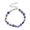 2077-Pulseira de ametista cristal azul turmalina cabelo cristal pulseira de pedra irregular mercadoria cênica