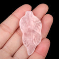 1782-47Mm folhas, cristal natural ágata pedra gravada pena material decorativo DIY folha acessórios de jóias