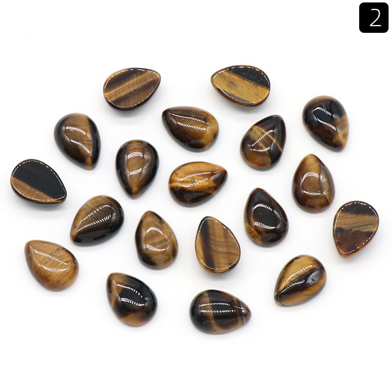 Superfície de anel de gota de água de 1476-10X14mm, cristal natural única superfície curva geométrica DIY jóias incrustadas com acessórios de pedra solta