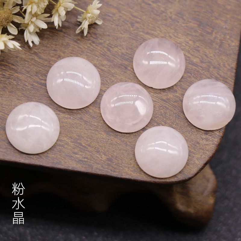 12Mm jade cristal ágata pedra cor tesouro semi-redondo cordão anel rosto tempo gema DIY Japonês Nail Art Acessórios de jóias