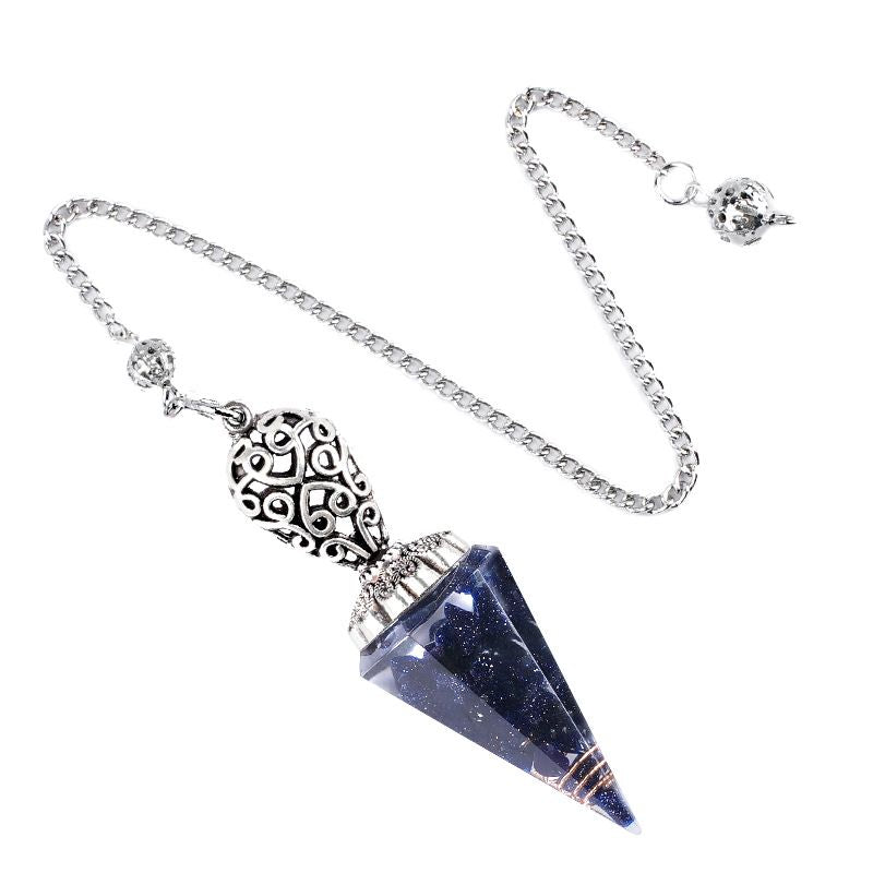 Pêndulo de cristal pingente fonte fabricante retro esculpido cone natural pedra semi-preciosa yoga frequência ajustável pêndulo