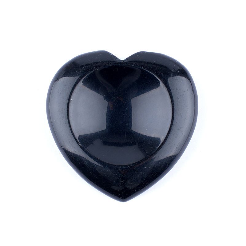 40Mm de cristal natural polegar de pedra de palma Ágata de jade transfronteiriça europeia e americana escultura sulco em forma de coração amor polegar de pedra