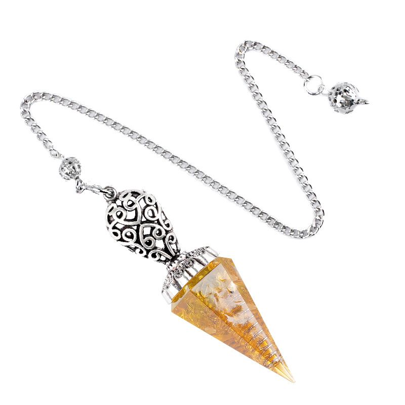 Pêndulo de cristal pingente fonte fabricante retro esculpido cone natural pedra semi-preciosa yoga frequência ajustável pêndulo