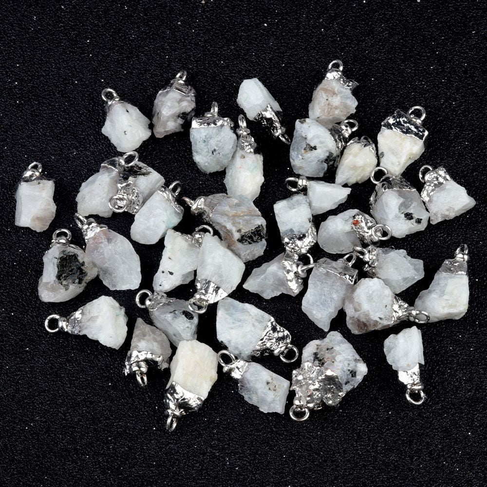 1797-Acessórios de jóias DIY de ametista natural dourado áspero com bainha de otimização irregular (cabeça de prata)