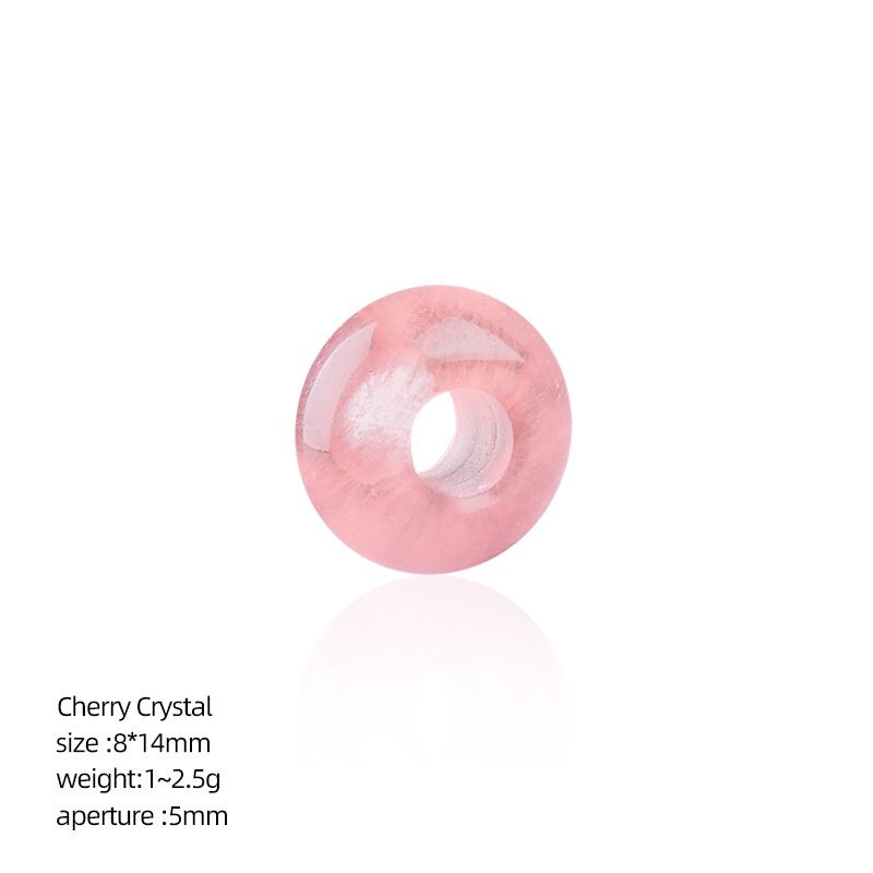 8 * 14Mm grande buraco natural cristal ábaco contas DIY colar colar de roupas de ágata contas soltas contas divisória acessórios de jóias