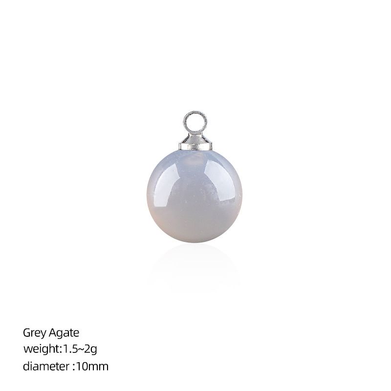 10Mm pingente de bola de pedra natural artesanal brincos pulseira colar de cristal contas soltas redondas acessórios de jóias