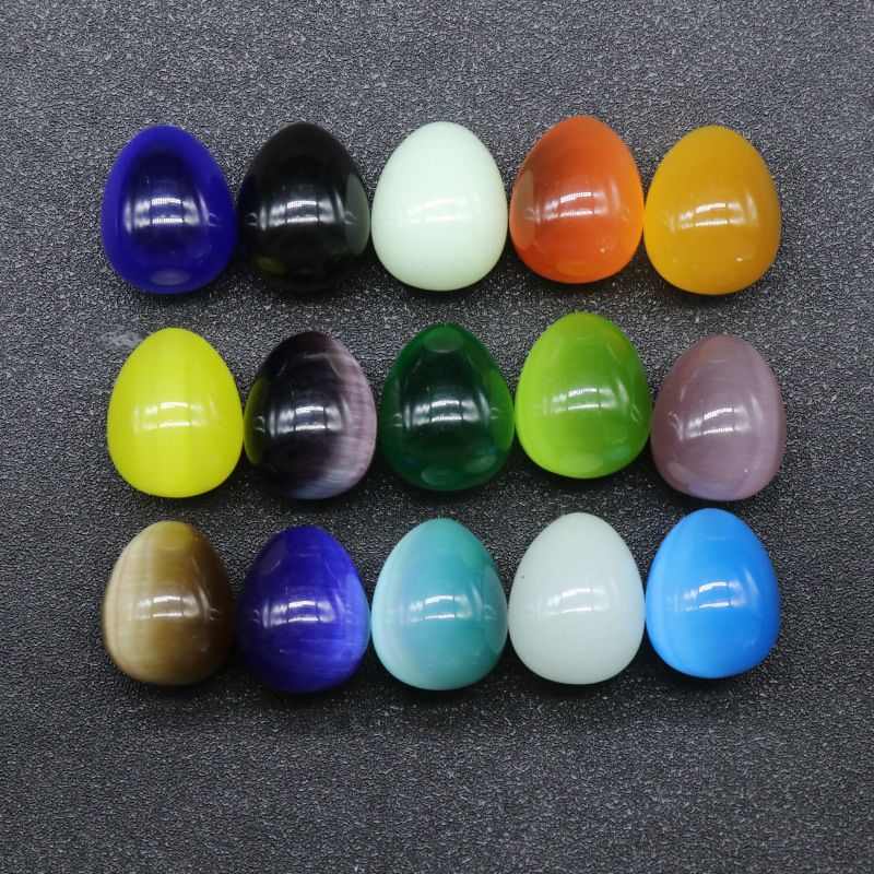 20 ovos de opala de cor mista, ovos coloridos de Páscoa DIY mini decoração de enfeite de ovo colorido