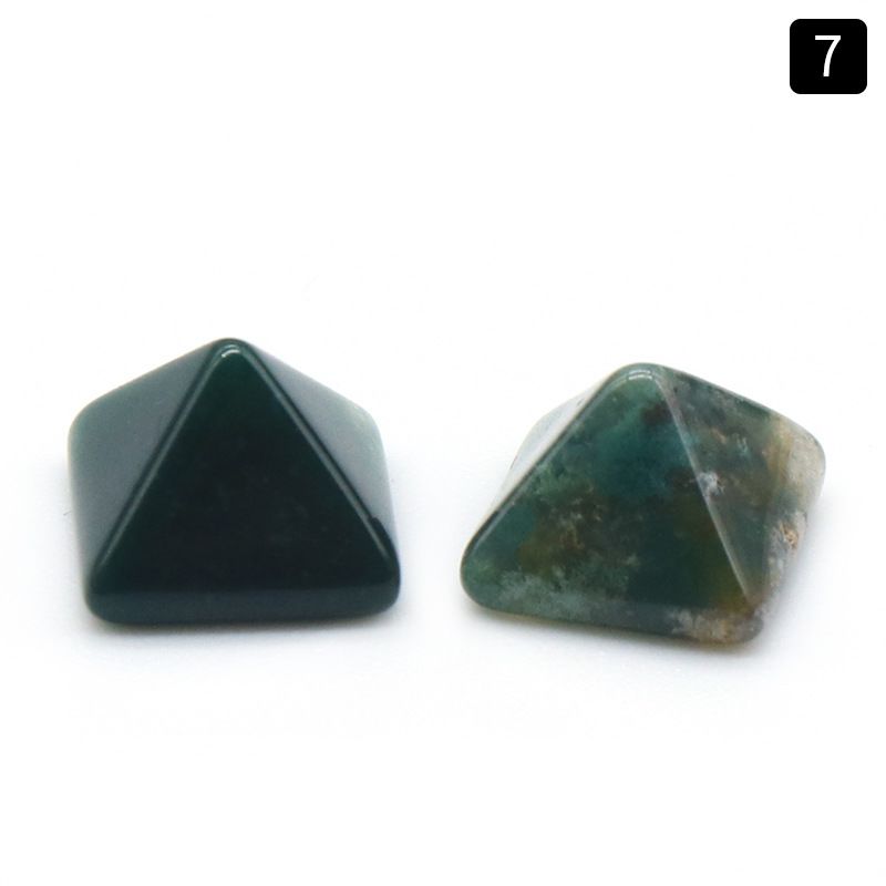 1106-8Mm pirâmide anel de cristal ágata pedra semi-preciosa mini pirâmide contas soltas DIY material de fixação de diamante